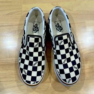 platform checkered vans